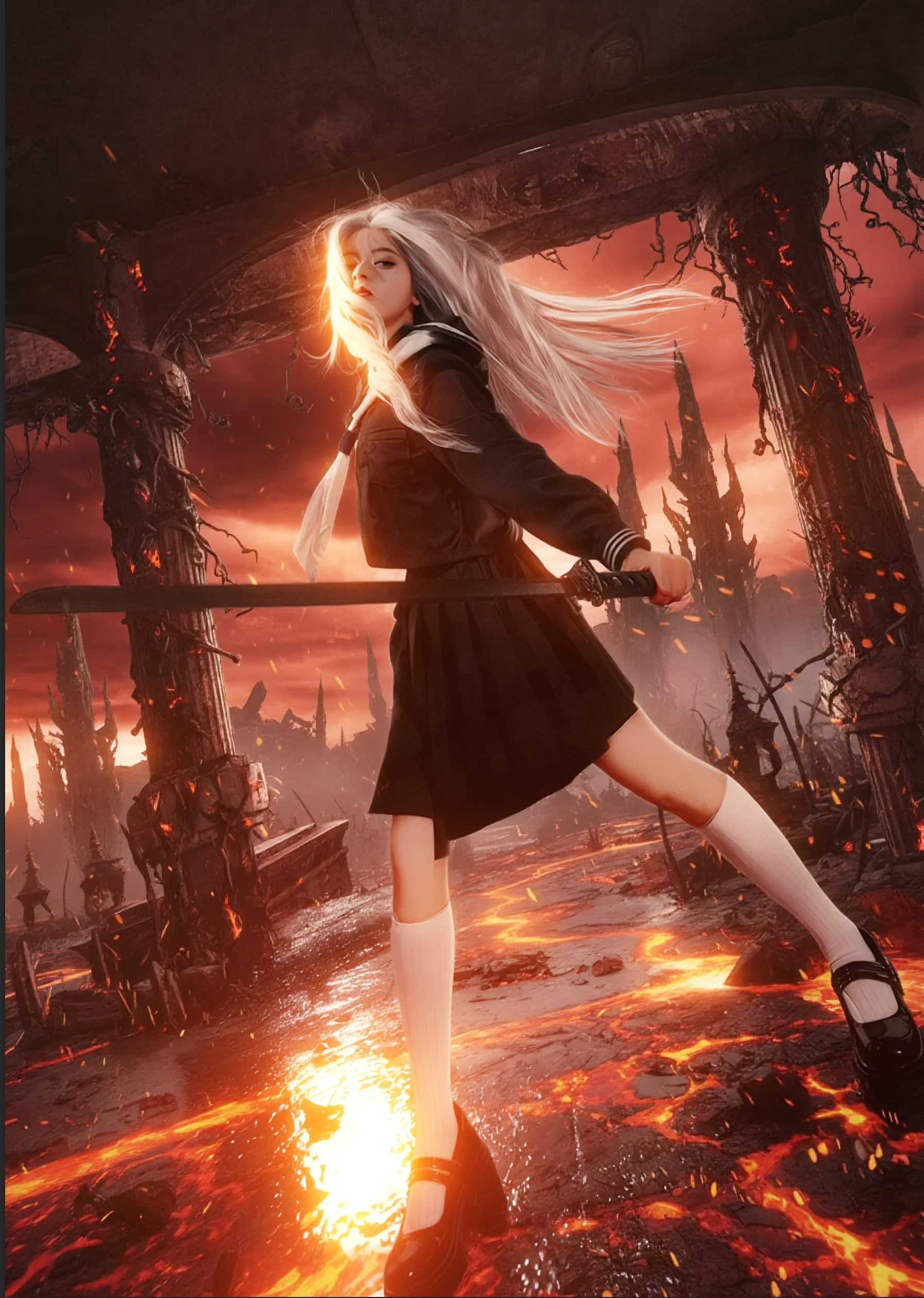 一键扩图+超级融合 修图后